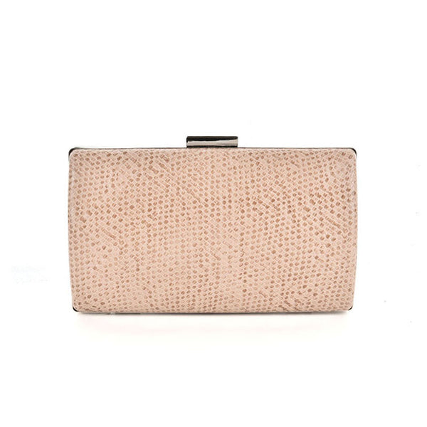 Rigid ladies evening clutch bag