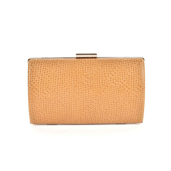 Rigid ladies evening clutch bag
