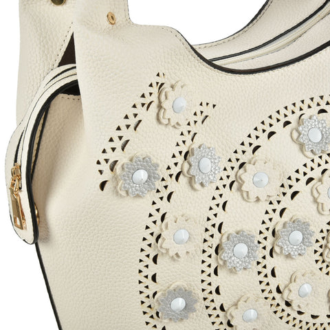 Flower handbag with matching purse/clutch