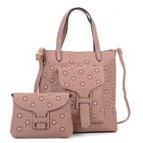 Pearl handbag with matching clutch/purse