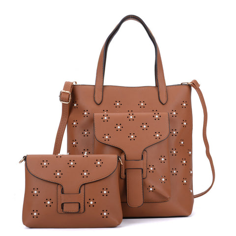 Pearl handbag with matching clutch/purse