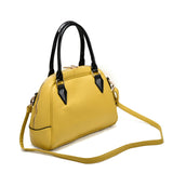 Patent Handle Double Zipper Top Tote Bag