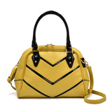 Patent Handle Double Zipper Top Tote Bag