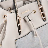 Rucksack style studded handbag