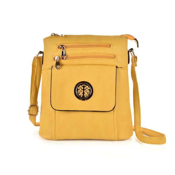 Zip and pocket crossbody bag