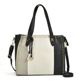 Patchwork Studded Handbag