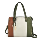 Patchwork Studded Handbag