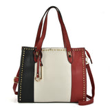 Patchwork Studded Handbag