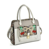 Snake Embossed Large Tote Bag